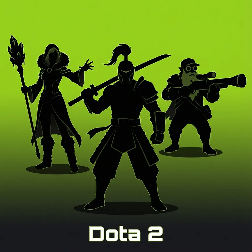Dota 2 esports match screen with radiant and dire heroes battling in the middle lane