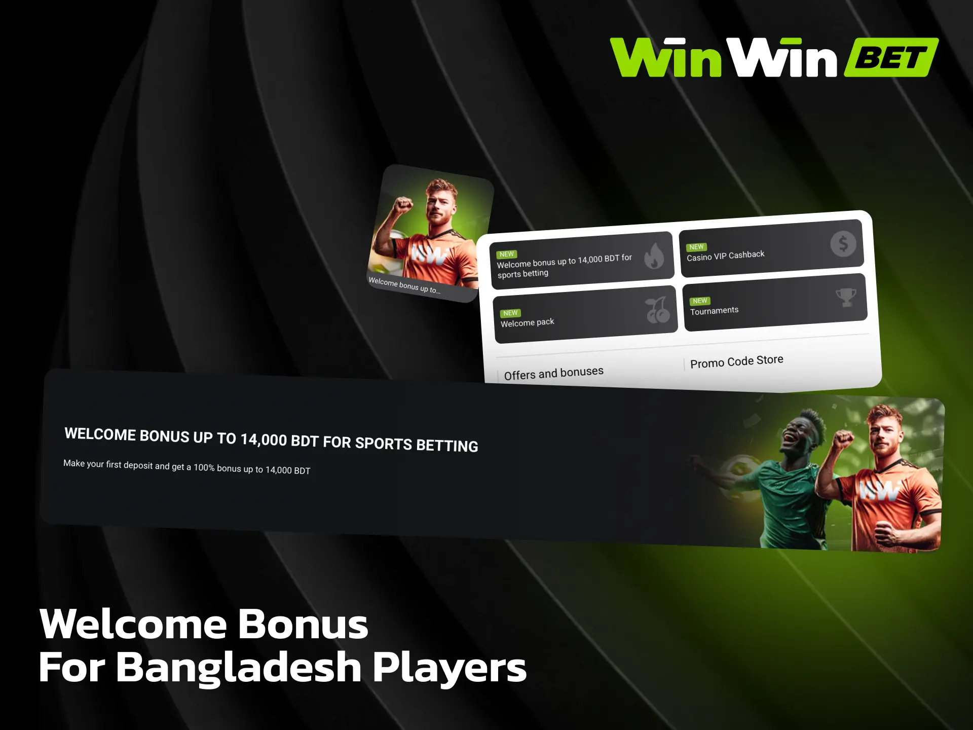 Welcome bonus for new players on WinWin with extra funds on your first deposit.